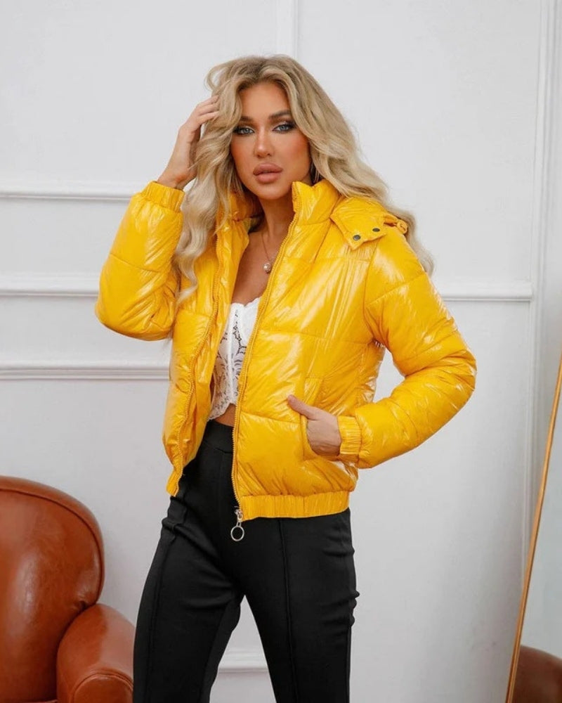 NOUVEAU RICHE Damen Pufferjacke Leichte Übergangsjacke Für Frühjahr & Ganzjahres-Alltag