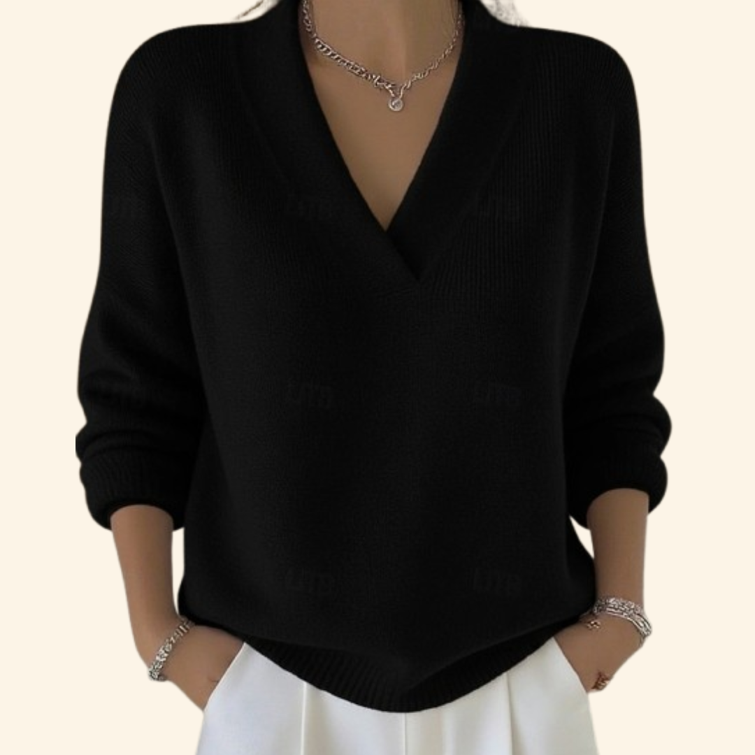 NOUVEAU RICHE Bersh | Pullover Damen | Lockerer Schnitt & Zeitlos Schwarz