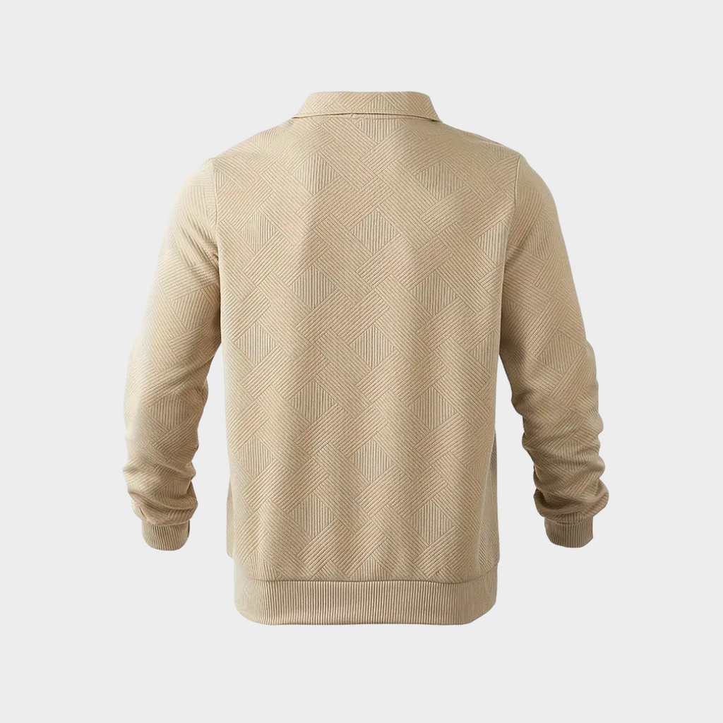 NOUVEAU RICHE Pullover Mit Viertelreißverschluss Geometrisches Muster