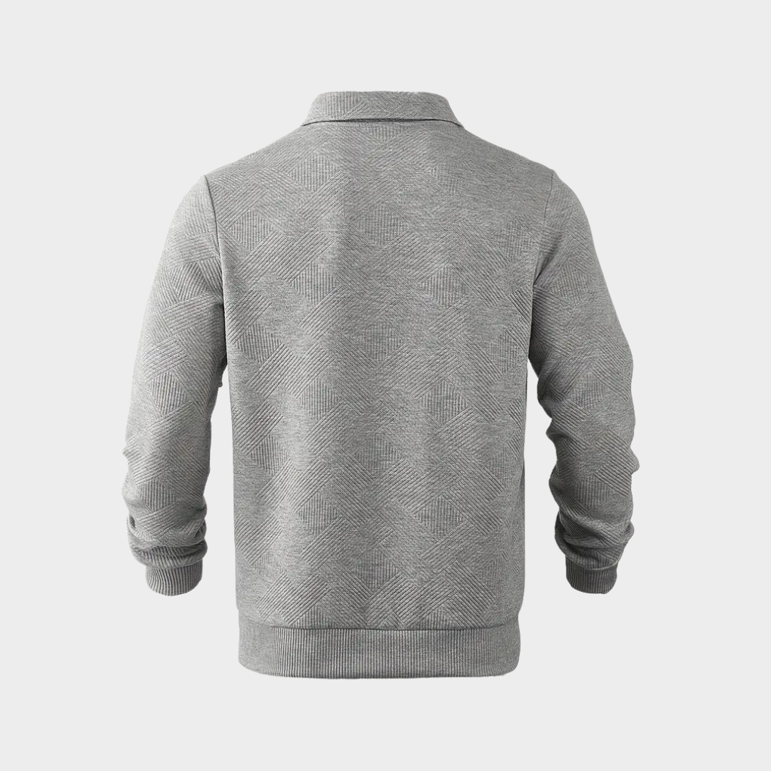 NOUVEAU RICHE Pullover Mit Viertelreißverschluss Geometrisches Muster