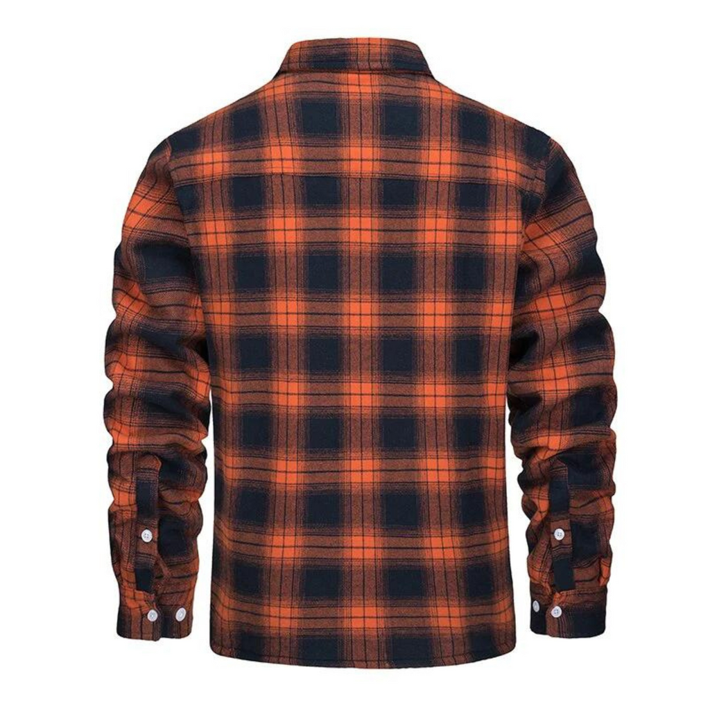 NOUVEAU RICHE Gefütterte Jacke Kariert Herren Warm Winddicht Alltagsstil