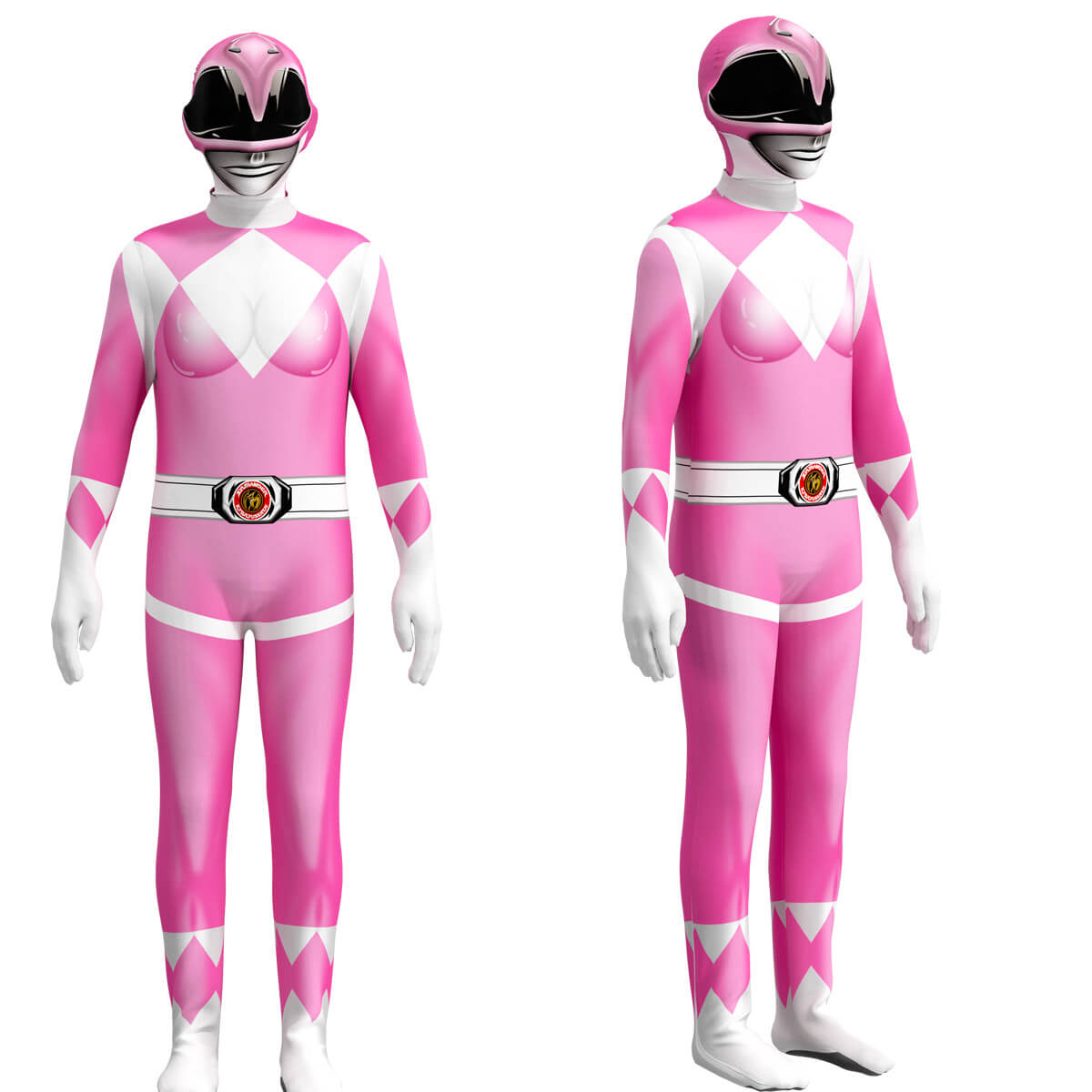NOUVEAU RICHE Ranger-Kostüm-Overall Für Kinder Superhelden-Cosplay-Designs Rosa