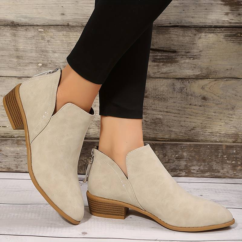NOUVEAU RICHE Elegante Stiefeletten Für Herbst Stil Alltag Und Komfort Beige