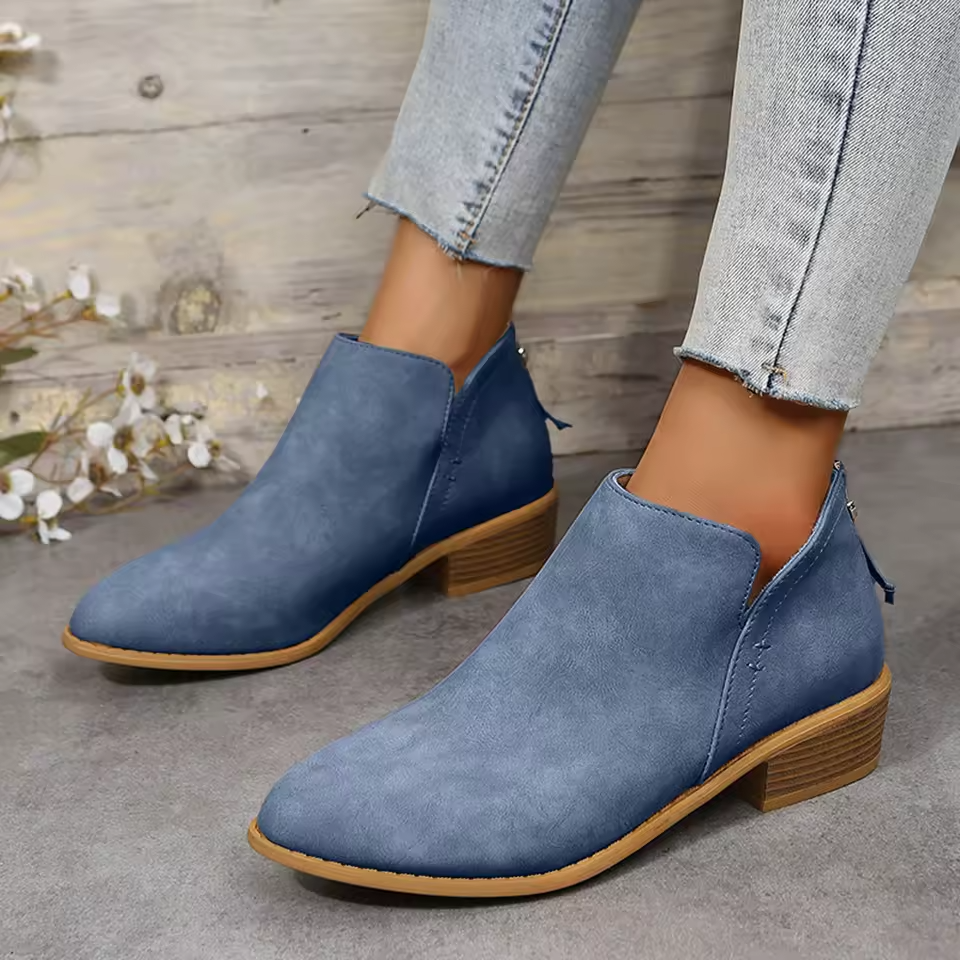 NOUVEAU RICHE Elegante Stiefeletten Für Herbst Stil Alltag Und Komfort Blau