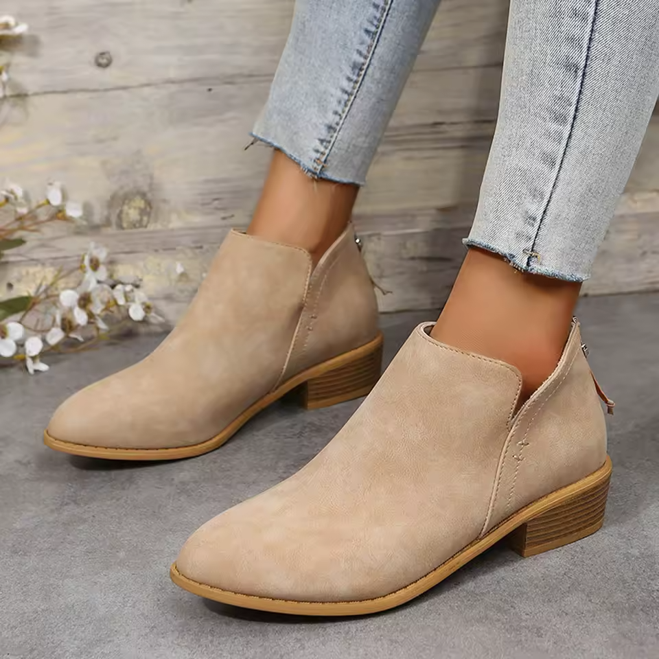NOUVEAU RICHE Elegante Stiefeletten Für Herbst Stil Alltag Und Komfort Aprikose