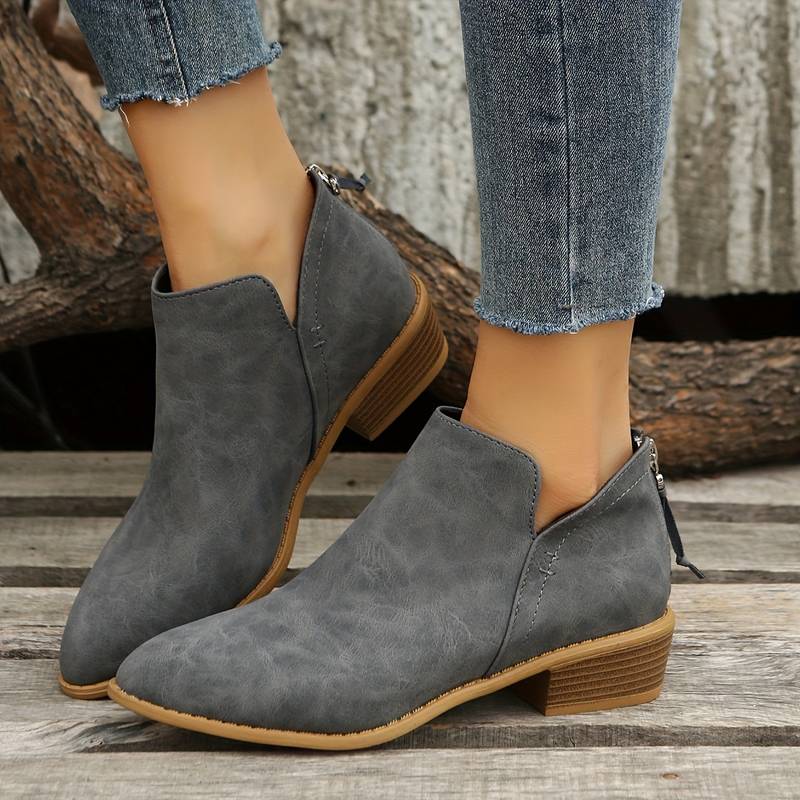 NOUVEAU RICHE Elegante Stiefeletten Für Herbst Stil Alltag Und Komfort Grau