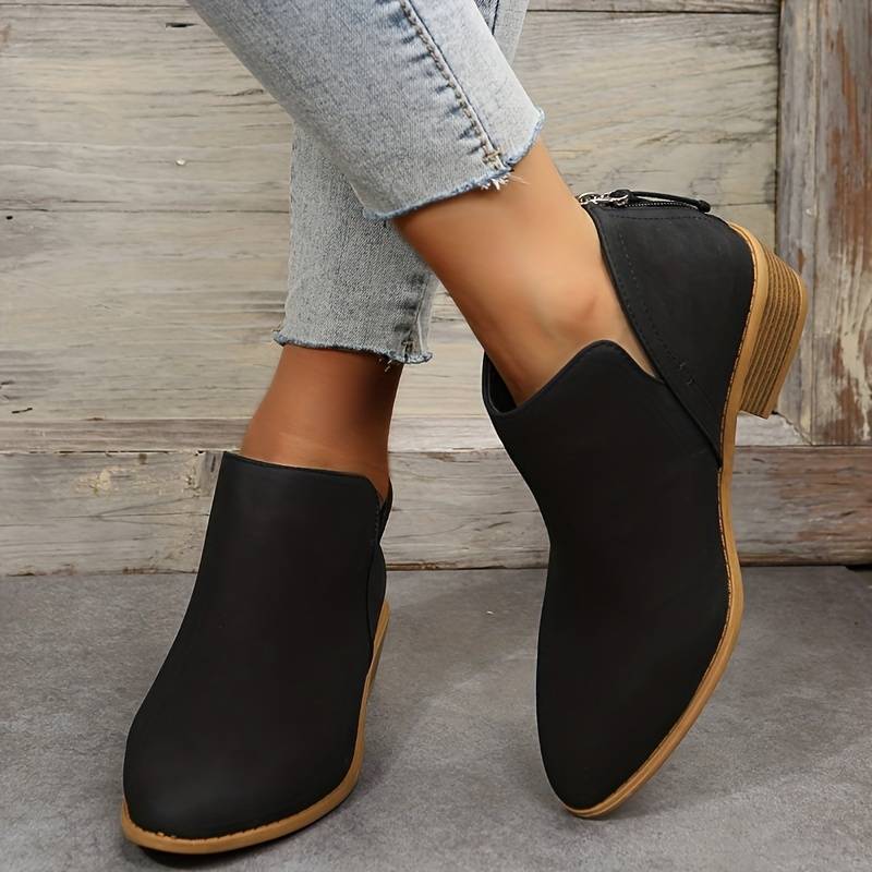 NOUVEAU RICHE Elegante Stiefeletten Für Herbst Stil Alltag Und Komfort Schwarz