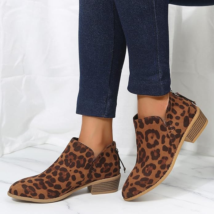 NOUVEAU RICHE Elegante Stiefeletten Für Herbst Stil Alltag Und Komfort Leopard
