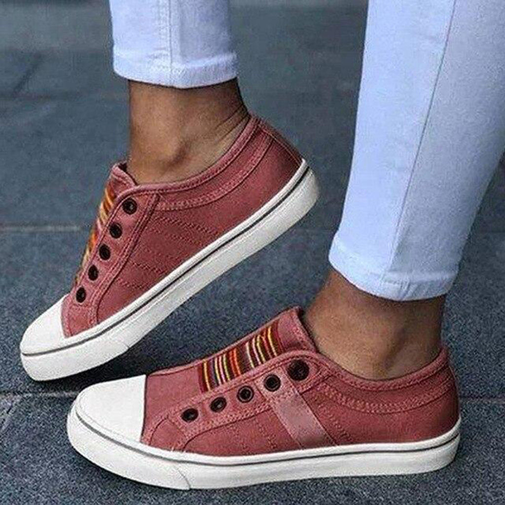 NOUVEAU RICHE Frauen Stylische und Bequeme Sneakers für Frauen Alltag Rot