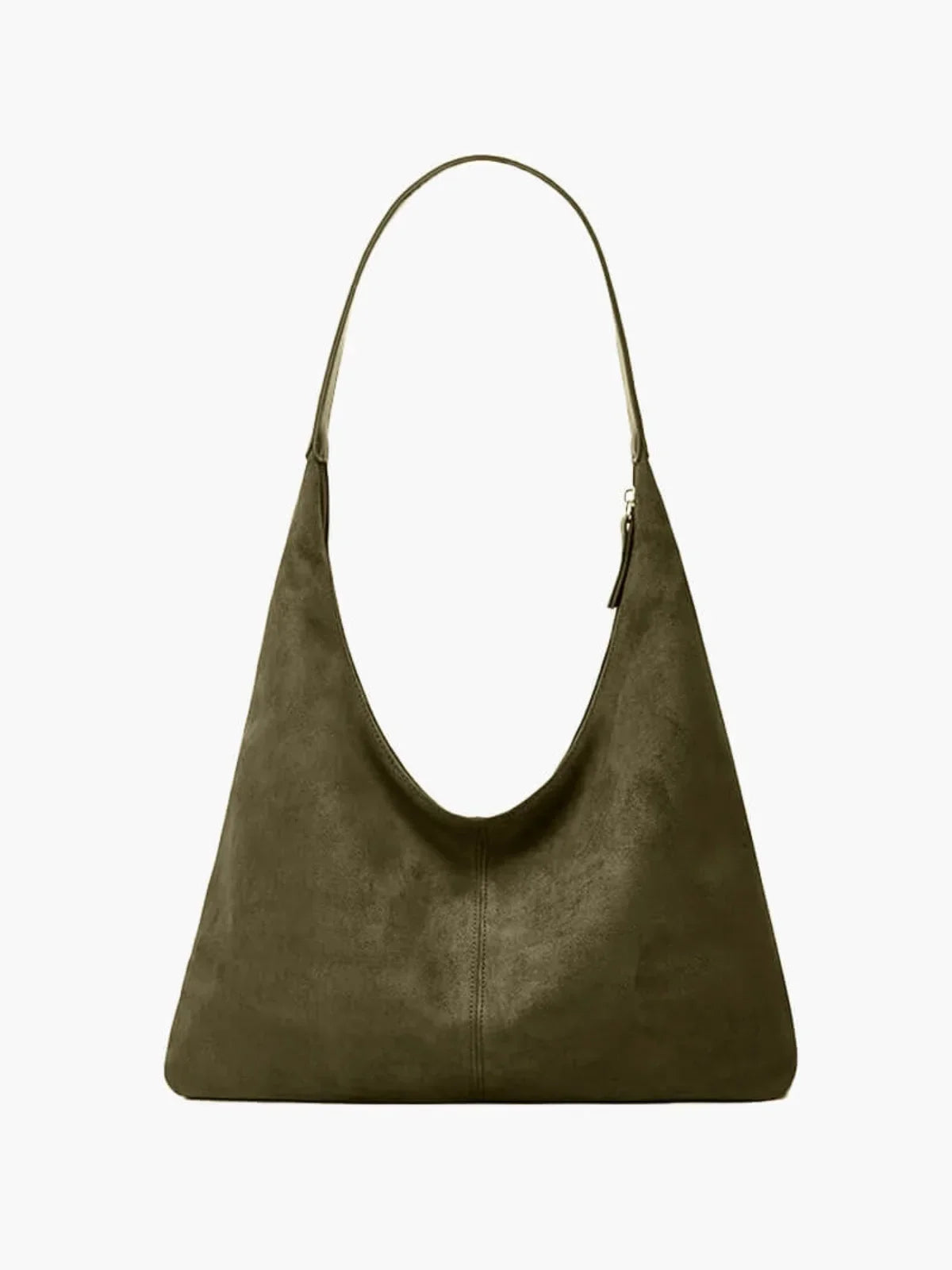 NOUVEAU RICHE Retro Umhängetasche Aus Wildleder Mit Großem Fassungsvermögen Stilvolle Handtasche Für Alltag Und Freizeit Militärgrün