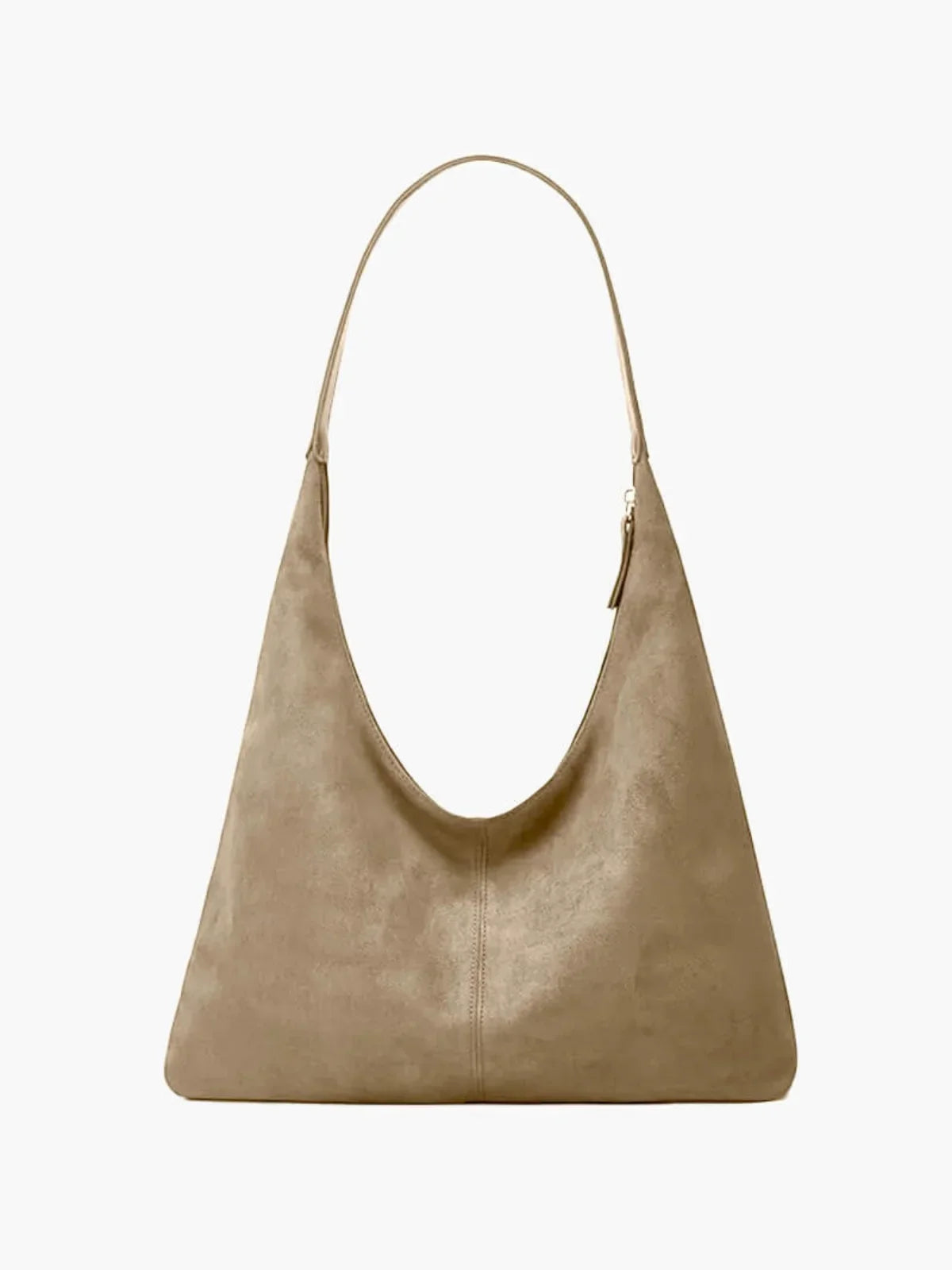 NOUVEAU RICHE Retro Umhängetasche Aus Wildleder Mit Großem Fassungsvermögen Stilvolle Handtasche Für Alltag Und Freizeit Beige