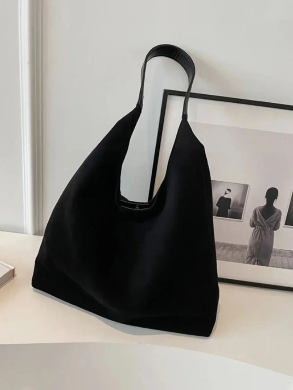 NOUVEAU RICHE Retro Umhängetasche Aus Wildleder Mit Großem Fassungsvermögen Stilvolle Handtasche Für Alltag Und Freizeit