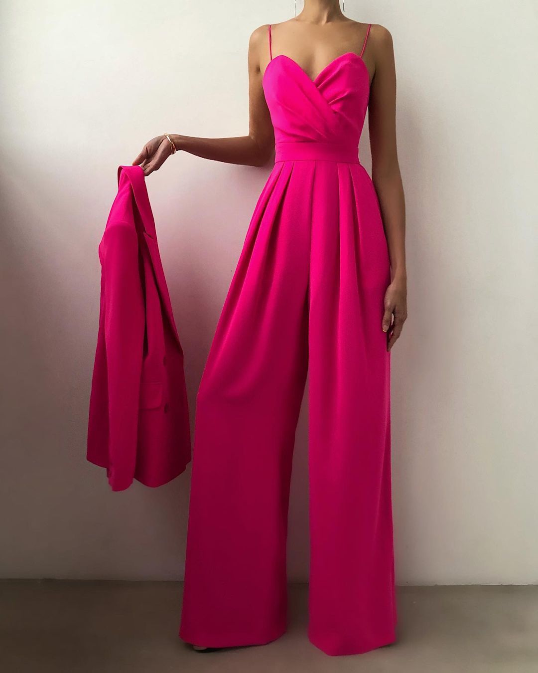 NOUVEAU RICHE Riemen Overall Stilvolles Outfit Komfort Passform Bequem Rose Rot