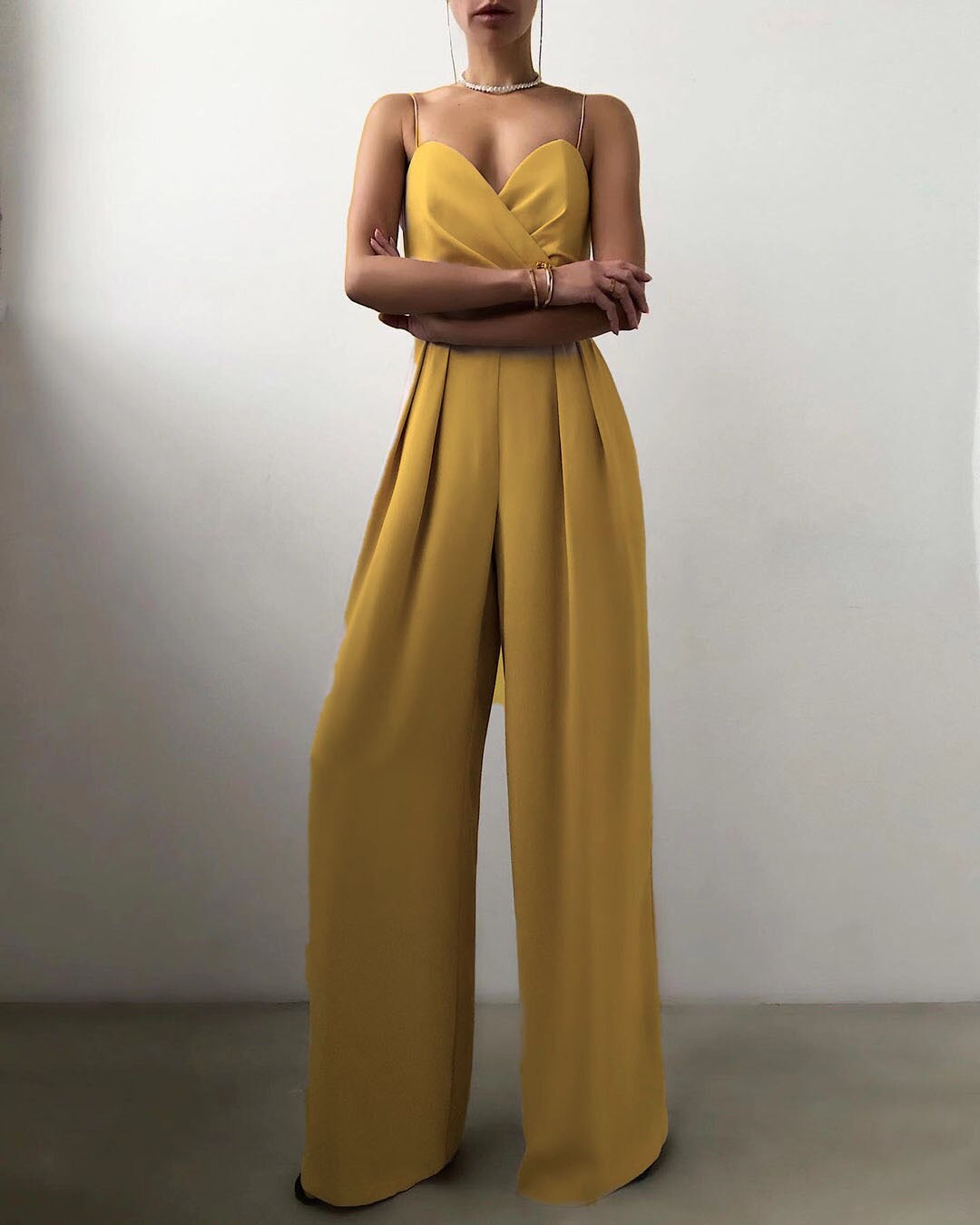 NOUVEAU RICHE Riemen Overall Stilvolles Outfit Komfort Passform Bequem Gelb