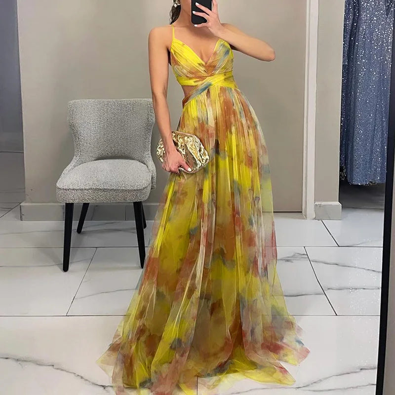 NOUVEAU RICHE Pasha | Florale Eleganz und Sublimierte Silhouette Gelb