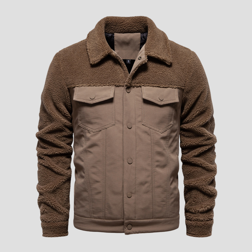NOUVEAU RICHE Outdoorjacke Strapazierfähiges Material Sherpa Innenfutter