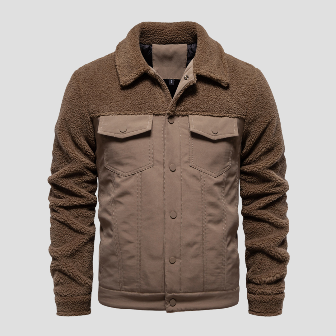 NOUVEAU RICHE Outdoorjacke Strapazierfähiges Material Sherpa Innenfutter