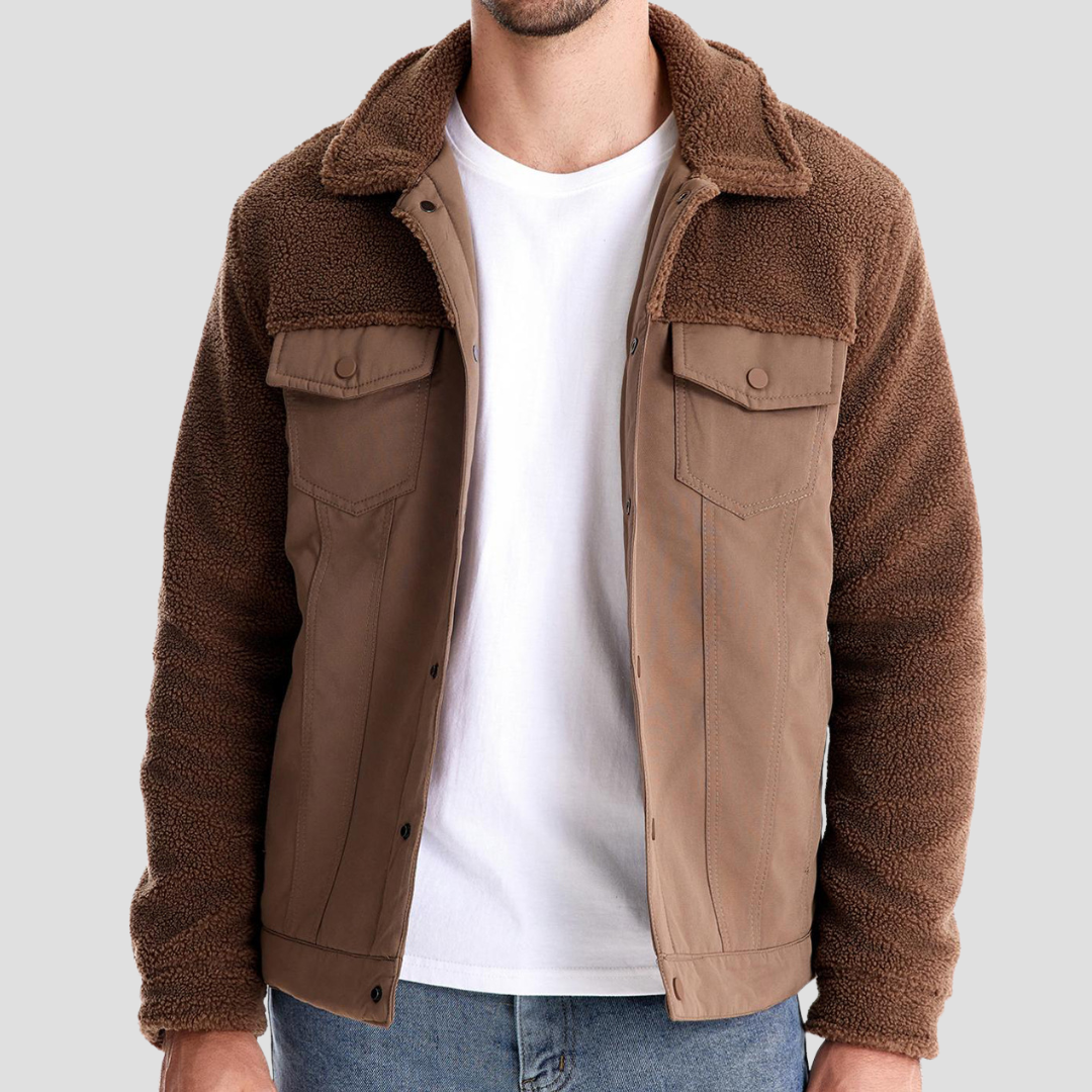 NOUVEAU RICHE Outdoorjacke Strapazierfähiges Material Sherpa Innenfutter