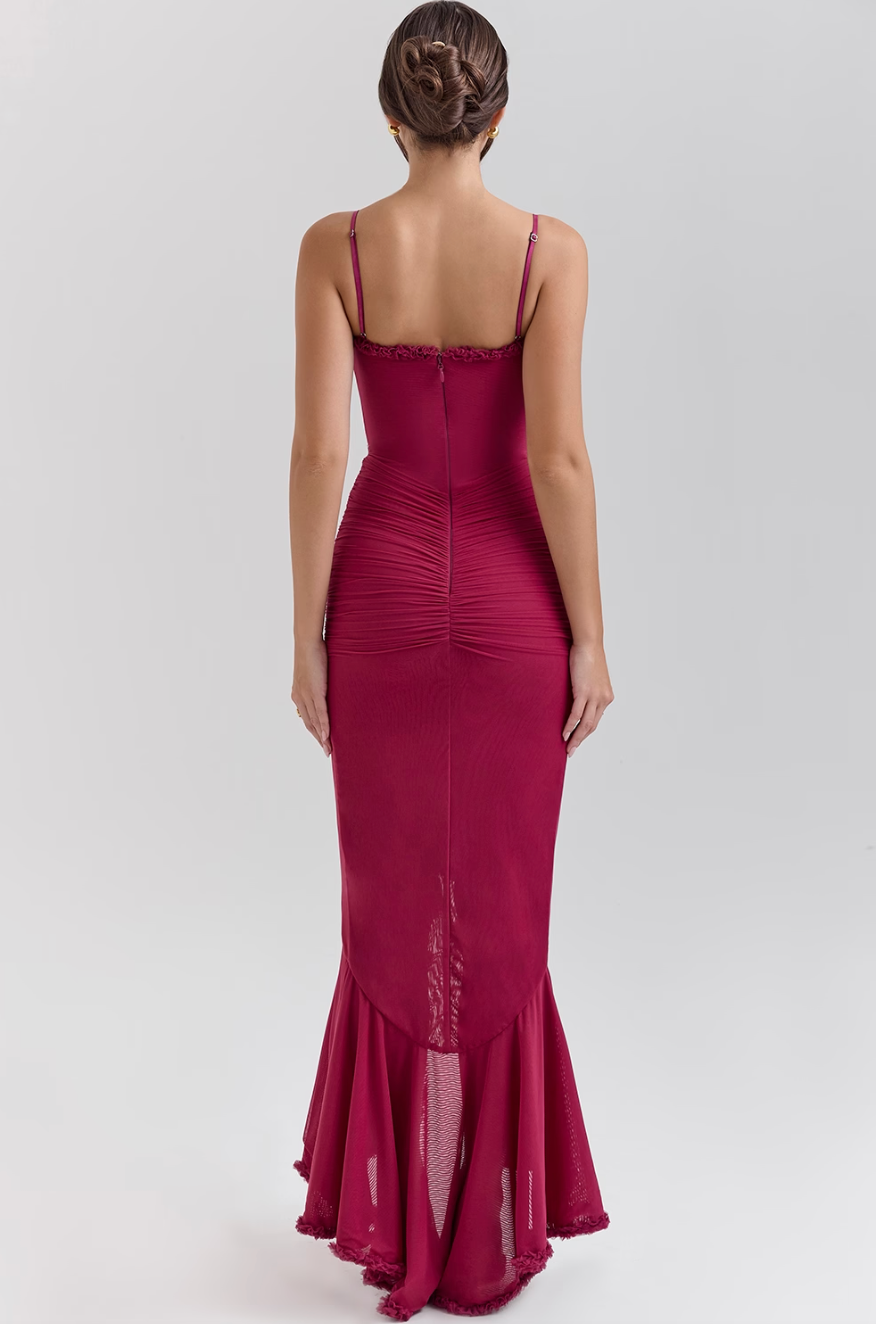 NOUVEAU RICHE Romantisches Rüschendress Mit Drapierter Silhouette
