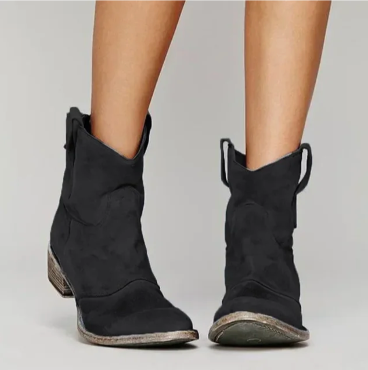 NOUVEAU RICHE Elegante Wildleder-Westernstiefel für einen stilvollen Look Schwarz