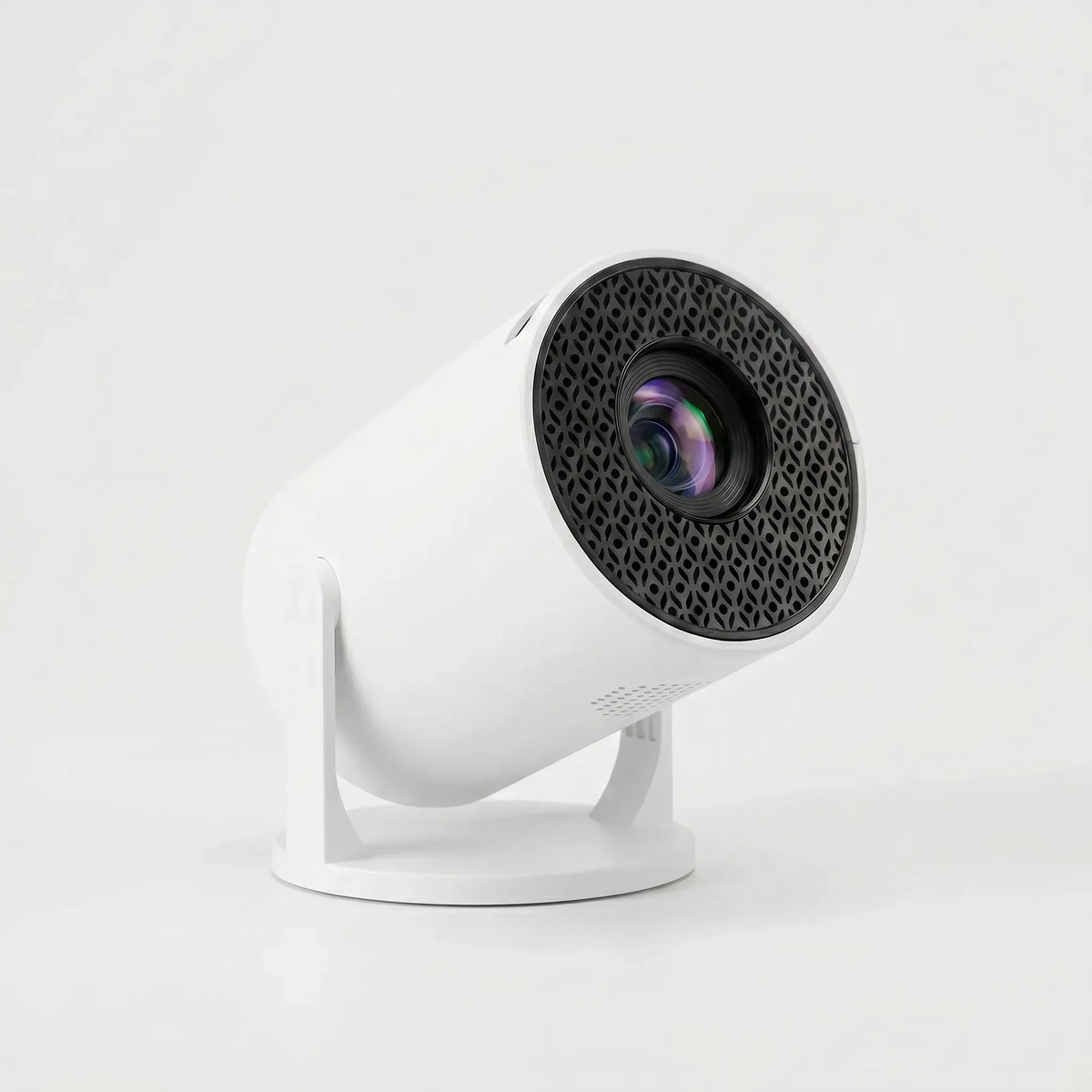 NOUVEAU RICHE Drehbarer Smart-Projektor mit Android 11 – Mini-Beamer 180° schwenkbar für Wand & Decke, Wi-Fi 6, Bluetooth 5.0, HDMI