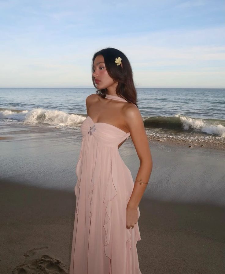 NOUVEAU RICHE Rüschenträgerloses Maxikleid Mit Fließender Silhouette