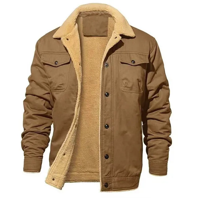 NOUVEAU RICHE Bomberjacke Baumwollfleece Warm Komfort Freizeit Größe M Kaffee