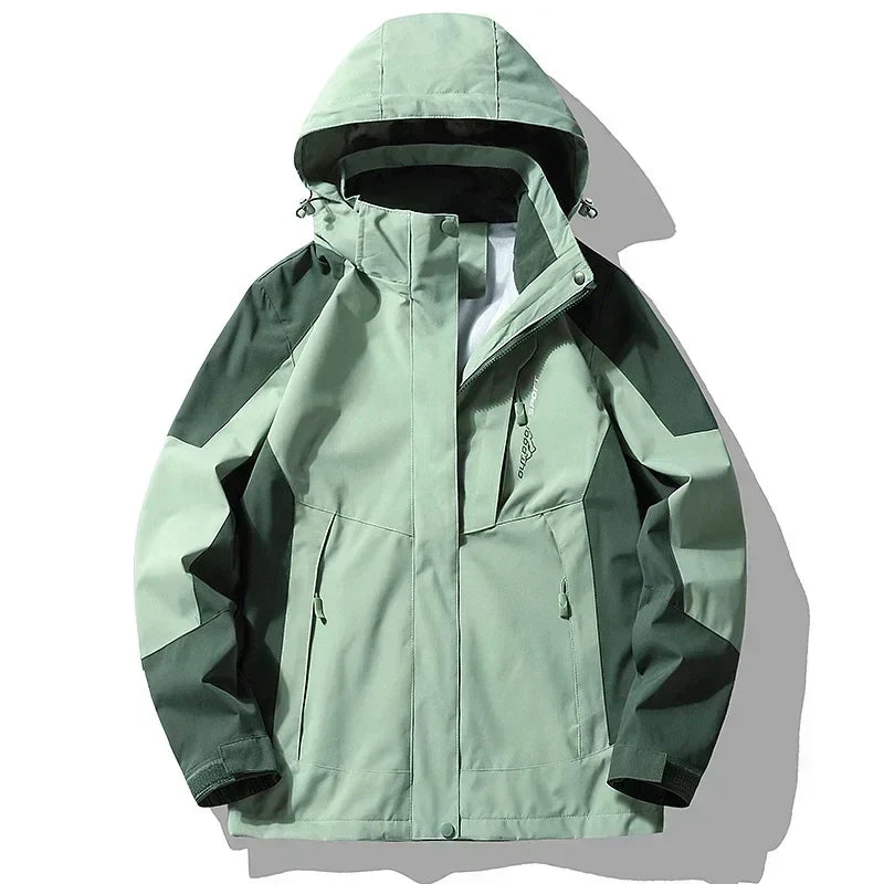 NOUVEAU RICHE Gorpcore Abenteuerjacke Winddicht Wasserdicht Dunkelgrün