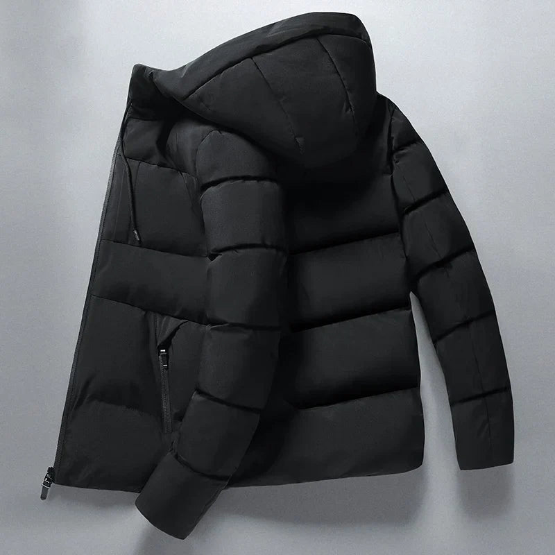NOUVEAU RICHE Blauer wasserdichter bequemer Parka Wintermantel Schwarz