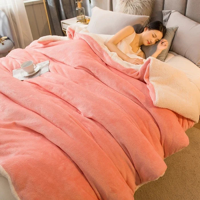 NOUVEAU RICHE Doppelseitige Flanell & Fleece Kuscheldecke – Weiche warme Decke für Bett und Sofa, 12 Farben, 5 Grössen Jadegrün
