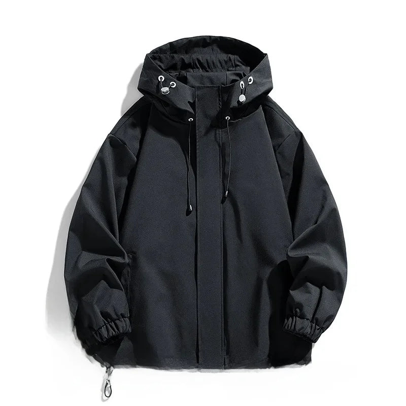 NOUVEAU RICHE Herren-Skijacke Mit Kapuze In Übergröße Moderner Schutz Schwarz
