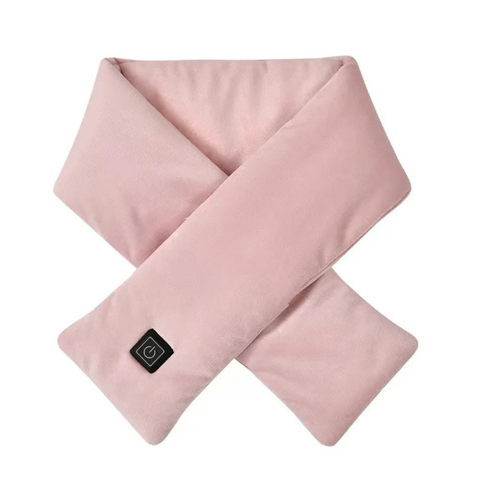 NOUVEAU RICHE Beheizter Schal – Elektrischer Wärmeschal mit einstellbarer Wärme, bis 8 Stunden, waschbar, 5 Farben – ThermaWrap Pink