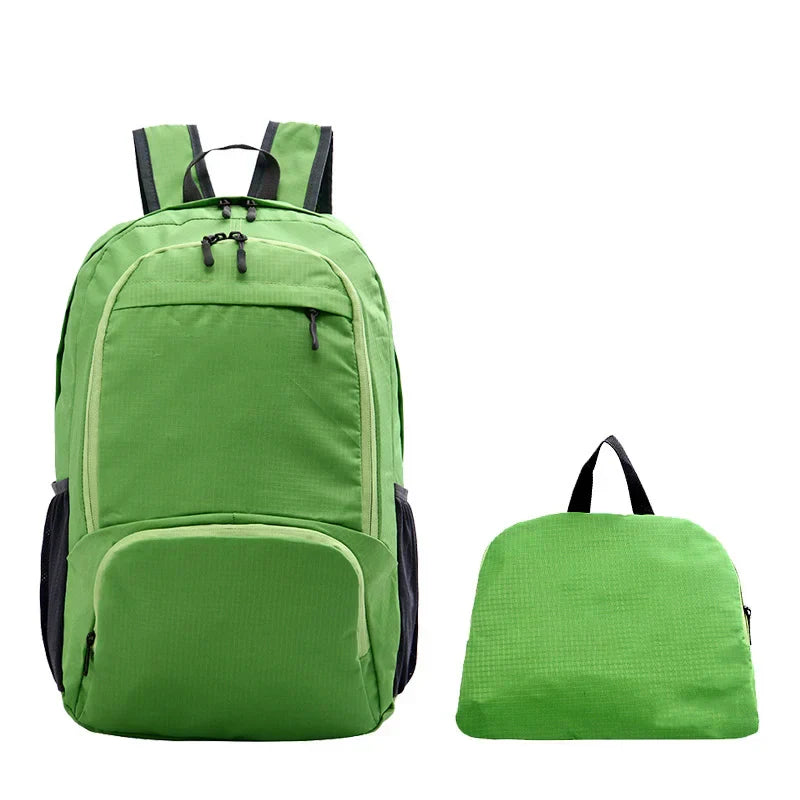 NOUVEAU RICHE Unisex Leichter Faltbarer Reise-Rucksack - Wasserdicht & Organisiert - Backpack Grün