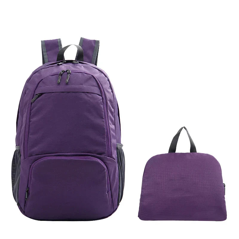 NOUVEAU RICHE Unisex Leichter Faltbarer Reise-Rucksack - Wasserdicht & Organisiert - Backpack Lila