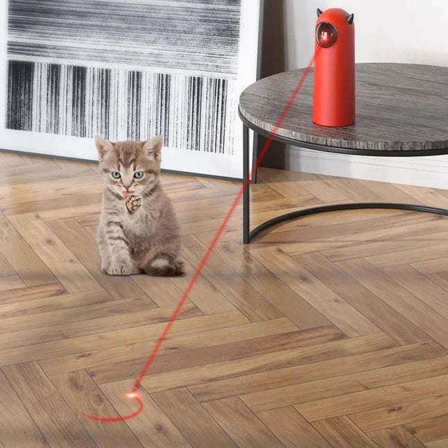 NOUVEAU RICHE Automatisches Katzen-Laserspielzeug mit 360° unregelmäßiger Rotation – Interaktives, smartes elektronisches Beschäftigungs- & Bewegungsspielzeug für Wohnungskatzen & Kätzchen