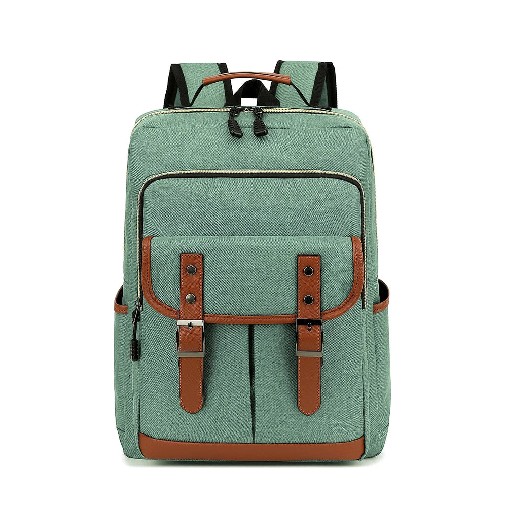 NOUVEAU RICHE Unisex Vintage Wasserdichter Rucksack Groß Für Reisen - Backpack Hellgrün