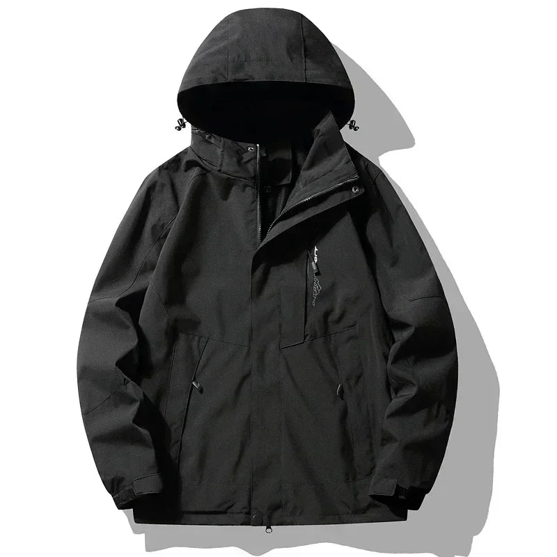 NOUVEAU RICHE Gorpcore Abenteuerjacke Winddicht Wasserdicht Schwarz 1