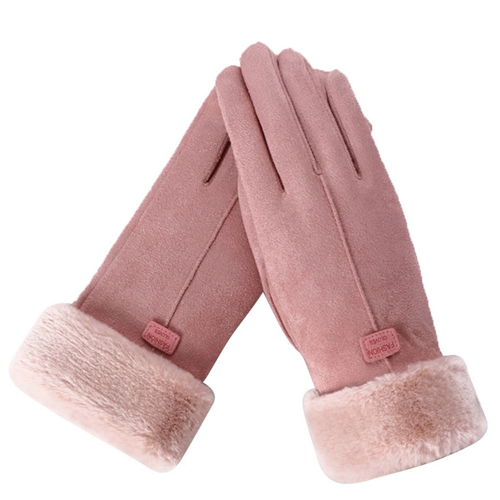 NOUVEAU RICHE Warme wasserdichte Handschuhe mit Touchscreen-Funktion – Damen Winterhandschuhe mit Fleecefutter, 6 Farben – Roque Rosa
