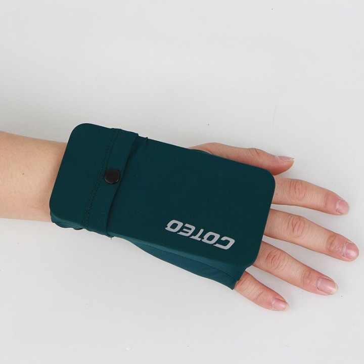 NOUVEAU RICHE RunBand – Lauf-Handyhalter, Handgelenk- & Armband Handytasche zum Joggen, Velofahren & Training, für alle Smartphones Grün Rechts