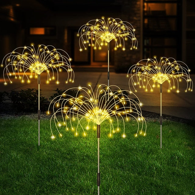 NOUVEAU RICHE Solar-LED-Stimmungsbeleuchtung für Gartenwege und Außendekorationen Warmweiß
