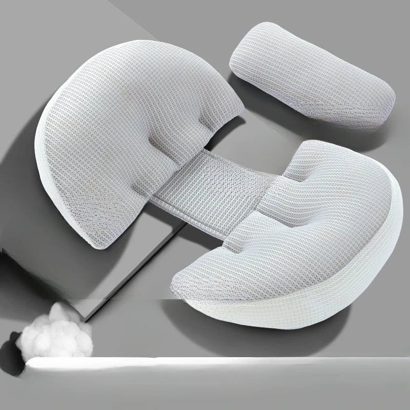 U-Shaped Pregnancy Pillow for Side Sleepers - Ergonomic Full-Body Nursing and Support Pillow for Belly Support, Waist and Back Pain Relief
