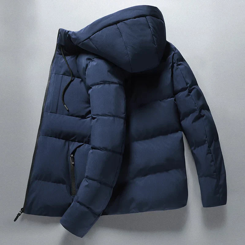 NOUVEAU RICHE Blauer wasserdichter bequemer Parka Wintermantel Blau