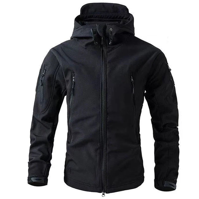 NOUVEAU RICHE Herren Regenjacke – Wasserdichte Oberbekleidung mit Windabweisendem Design Schwarz