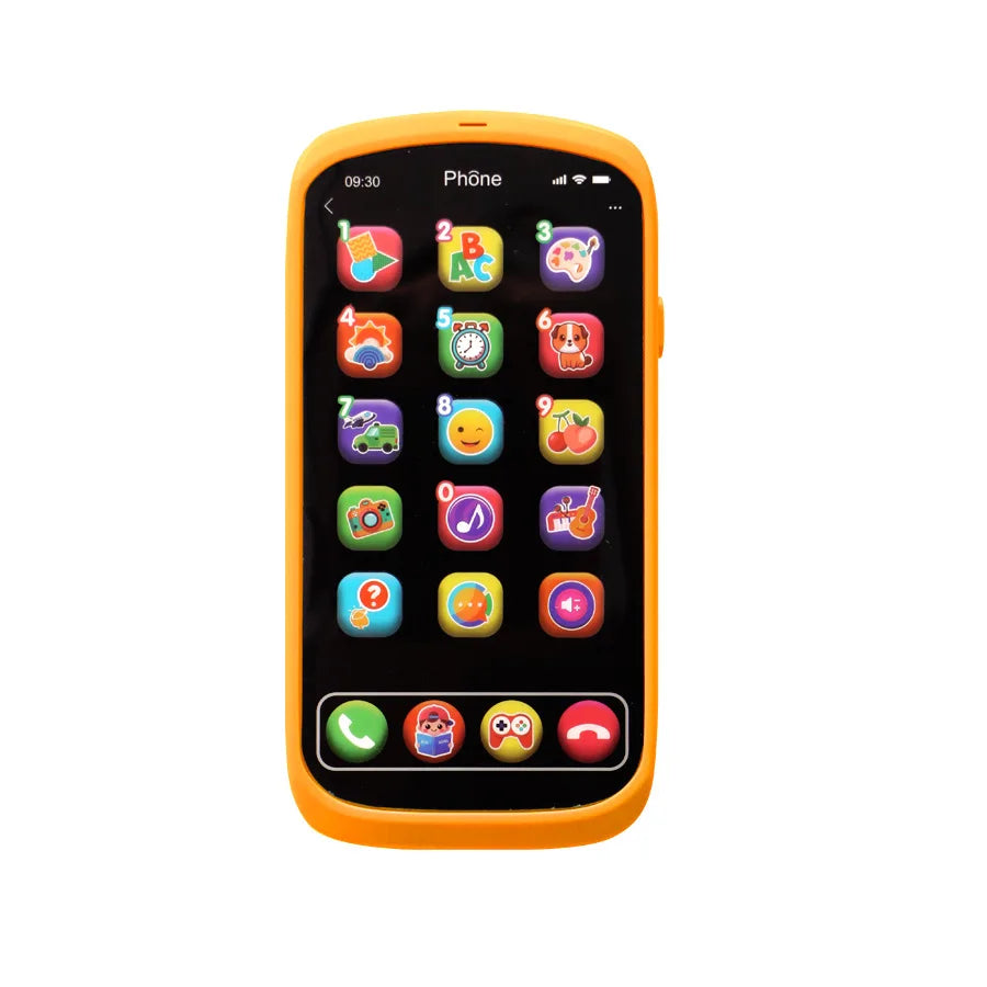 Kinder-Touchscreen-Spielzeugtelefon - Pädagogisches Lern-Smartphone mit Licht & Musik