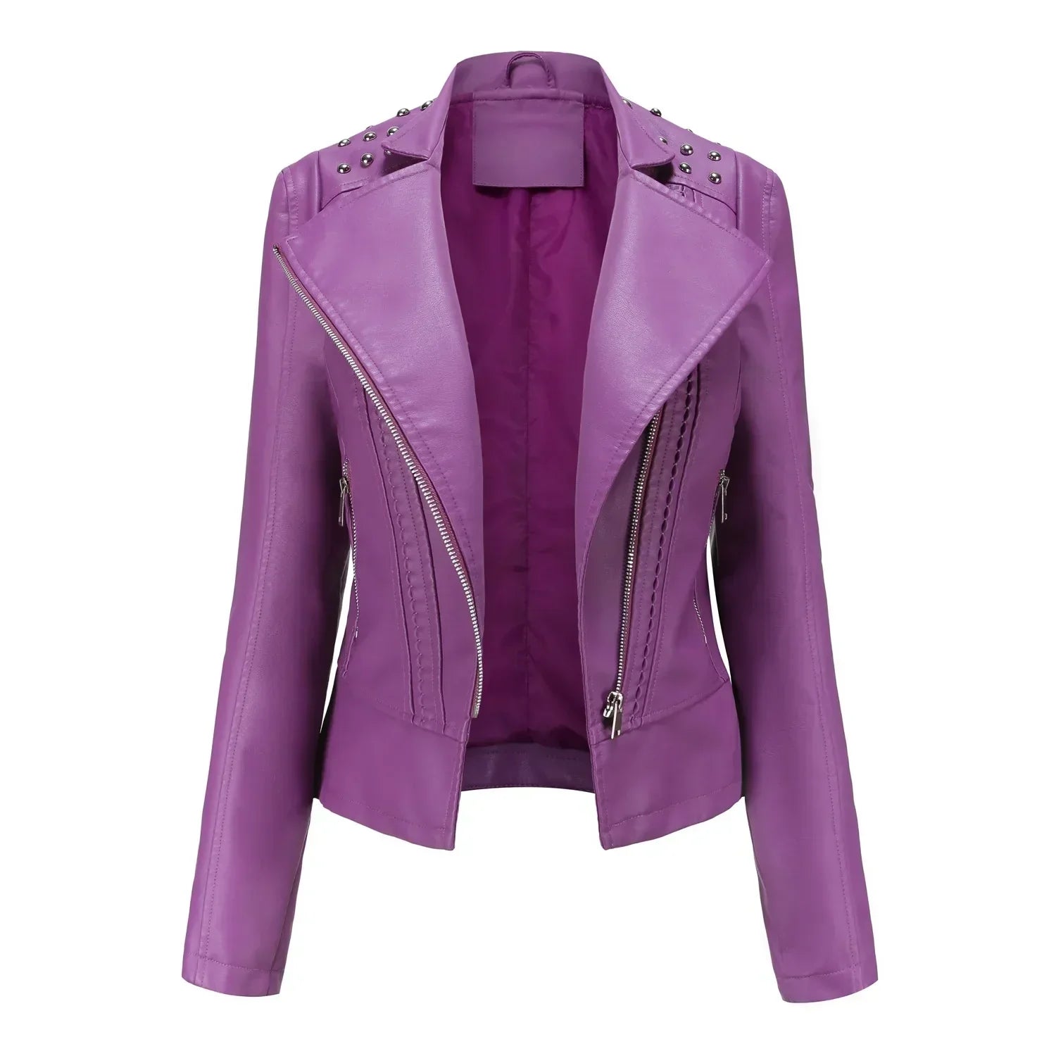 NOUVEAU RICHE Damen Langarmjacke Vintage Schwarz Gewebe Atmungsaktiv Lila