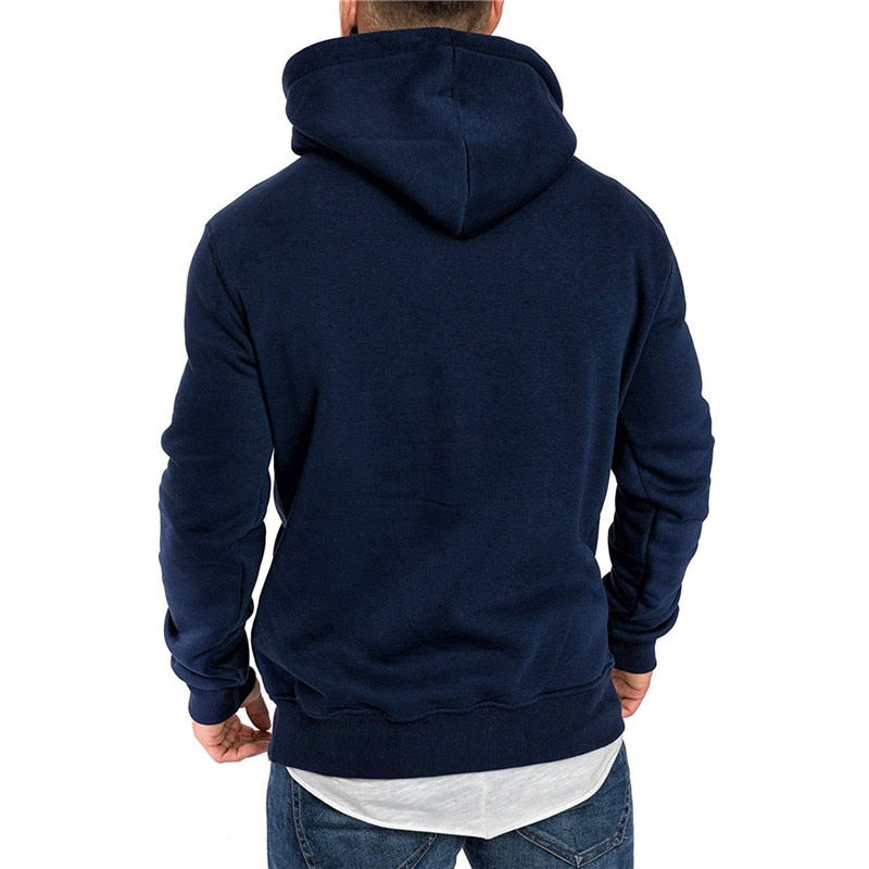 NOUVEAU RICHE Ranches | Legerer Hoodie für Herren - Mit Känguru-Tasche und weißem Kordelzug