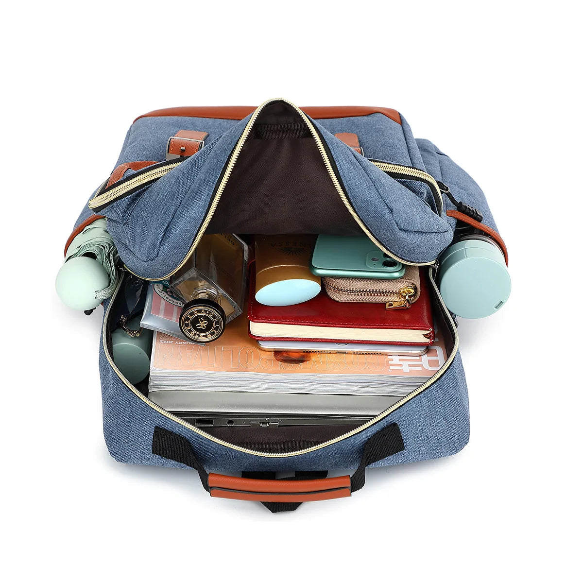 NOUVEAU RICHE Unisex Vintage Wasserdichter Rucksack Groß Für Reisen - Backpack