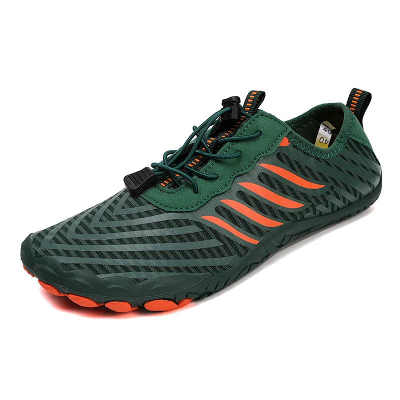 NOUVEAU RICHE Unisex Wasserdichte Barfußschuhe Zum Schwimmen Wandern Strand Grün 2