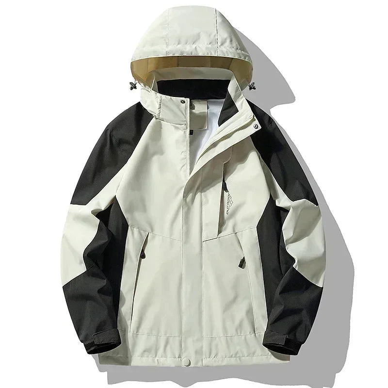 NOUVEAU RICHE Gorpcore Abenteuerjacke Winddicht Wasserdicht Elfenbeinweiß 2