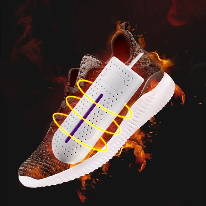 NOUVEAU RICHE Tragbarer Schuhtrockner mit UV-Licht – Elektrischer Stiefeltrockner bis 65 °C, Stecker oder USB, 12W, 3 Farben
